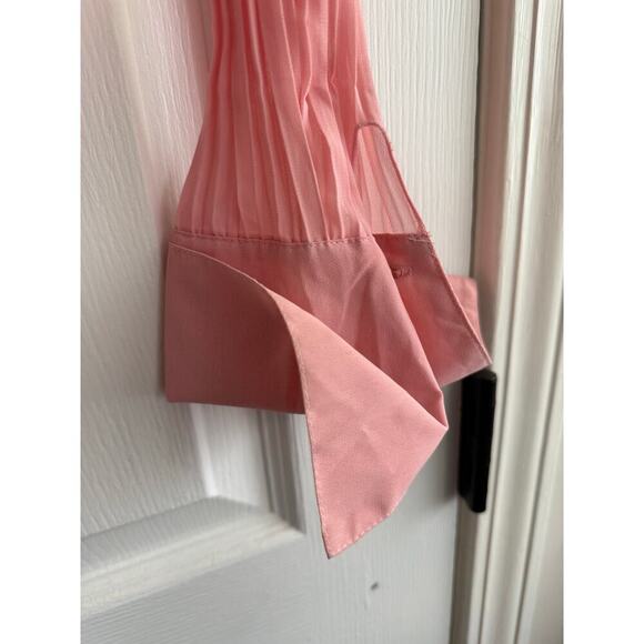 Kaelyn-Max Pink Pleated Sheer Sequin Vintage Blouse Size Medium - Picture 8 of 9